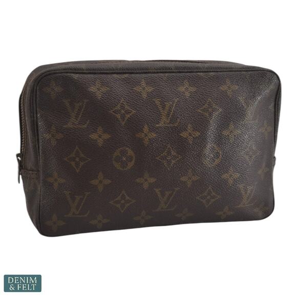 Louis Vuitton Monogram Toiletry Pouch 26 Vintage LV Cosmetic Makeup Travel Bag - Picture 1 of 16